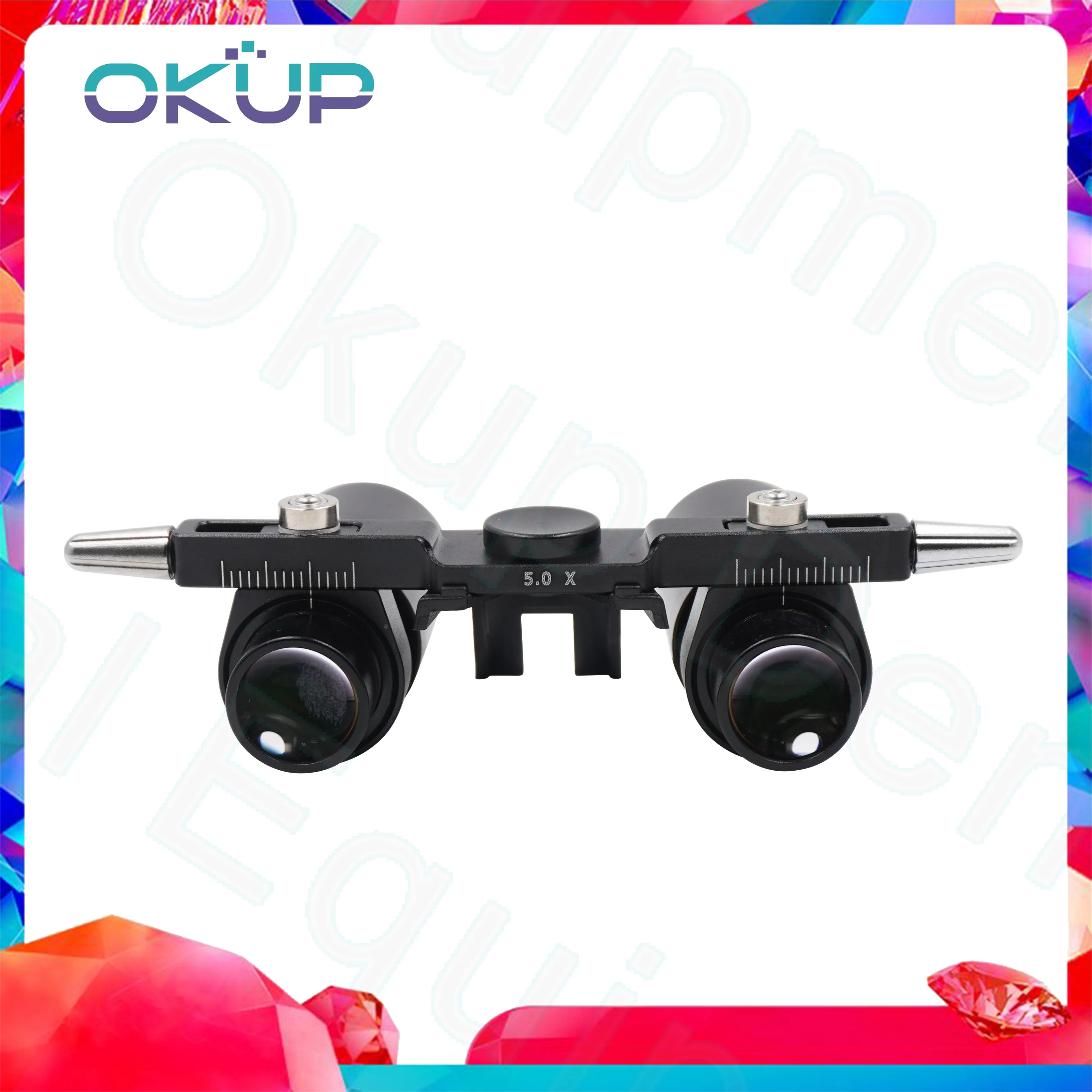 4X/5X/6X Magnifier Glasses Loupes Accessories LED Headlight Binocular Loupes Dentist Surgical Headlamp