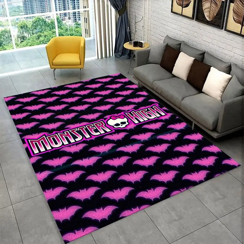 Cartoon Monster High Draculaura Vampire Non-Slip Area Rug for Living Room,Bedroom,Playroom,Soft Carpet Floor Mat Home Decor Rug view 5