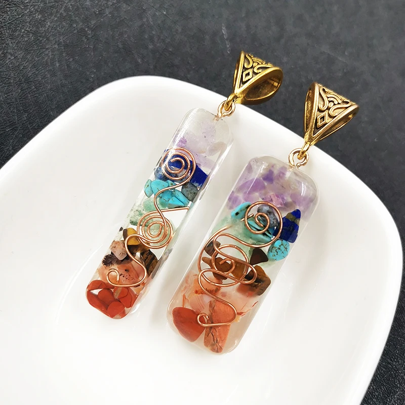 Metal Orgonite Crystal Quartz Positive Energy Stone Pendant Healing Necklace Spiral Amulet Chakra Orgon Meditation Woman Jewelry