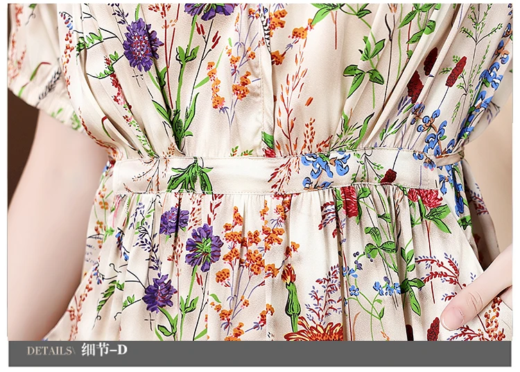 Verano Mujer satén Boho Vintage vestido ceñido al cuerpo de lujo 2025 Oficina señora Floral seda Midi vestido elegante Casual Vestidos de fiesta nocturna