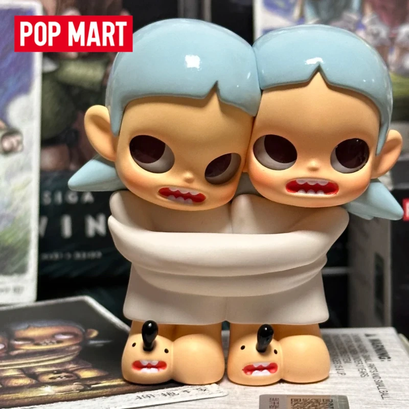 POP MART Zsiga 트윈스 시리즈 트렌디 데스크탑 장식품 귀여운 인형 피규어 장식 정교한 디테일 소장용 선물 소녀용