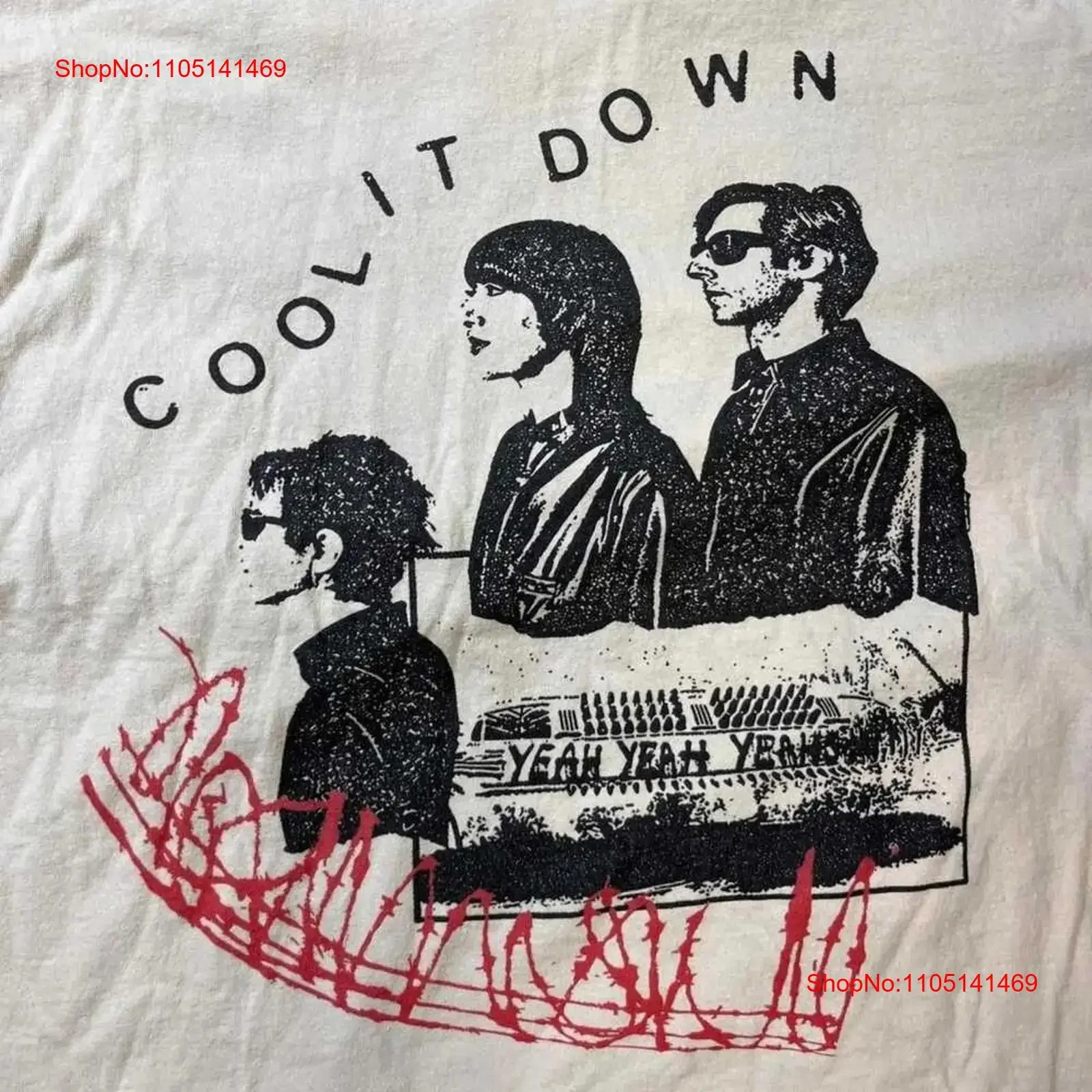 

Футболка Cool It Down Yeah Yeahs Band Classic White S 5XL JU513 винтажный потертый слегка топ для повседневной носки дизайнерской одежды
