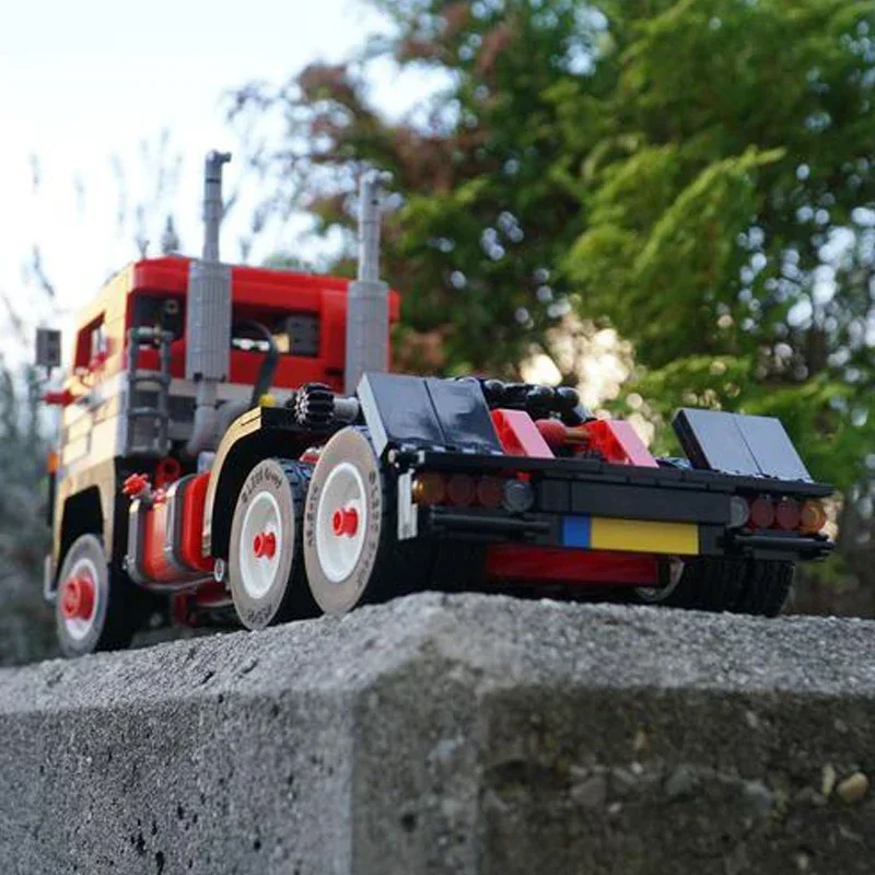 NOWY ciężarówka transportowa 2025 141 V8 6x2 1663 elementy zestaw klocków do samodzielnego montażu, klocki samozaciskowe, prezent urodzinowy