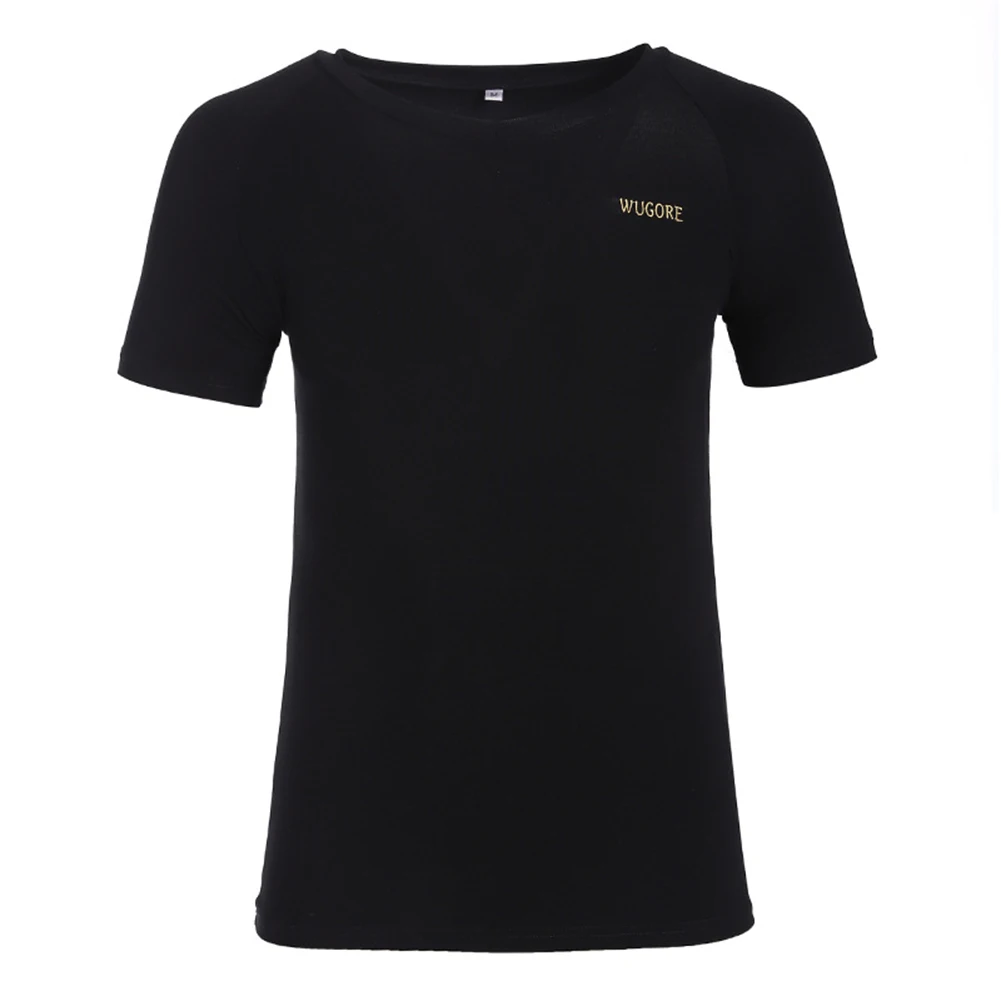 Männlich Latin Dance Shirts Schwarz Farbe Modal Kurzen Ärmeln Trägt Männer Herren Ballsaal Chacha Präsentieren Tops Stoffe