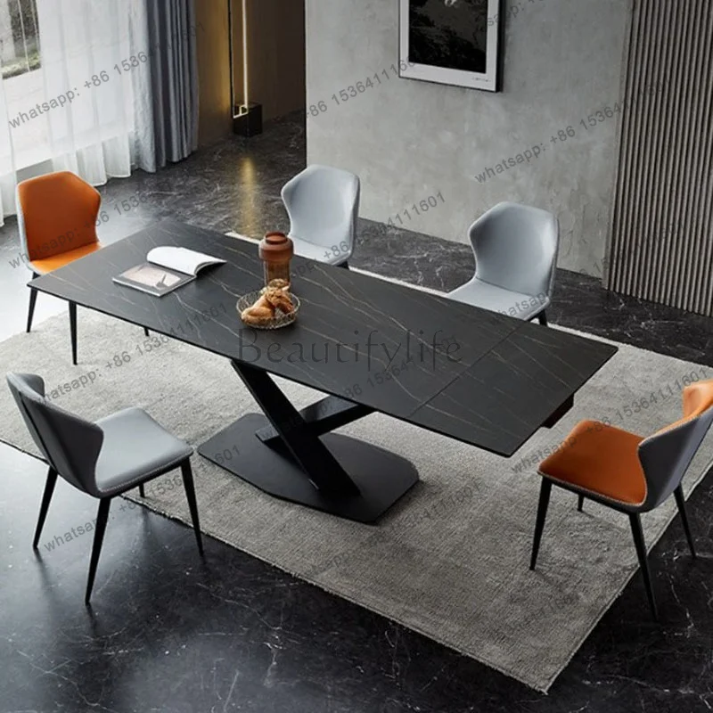 LD  Rectangle Universal Dining Table European Unique Luxury Aesthetic Dining Table Vintage   Ornaments Home Decor