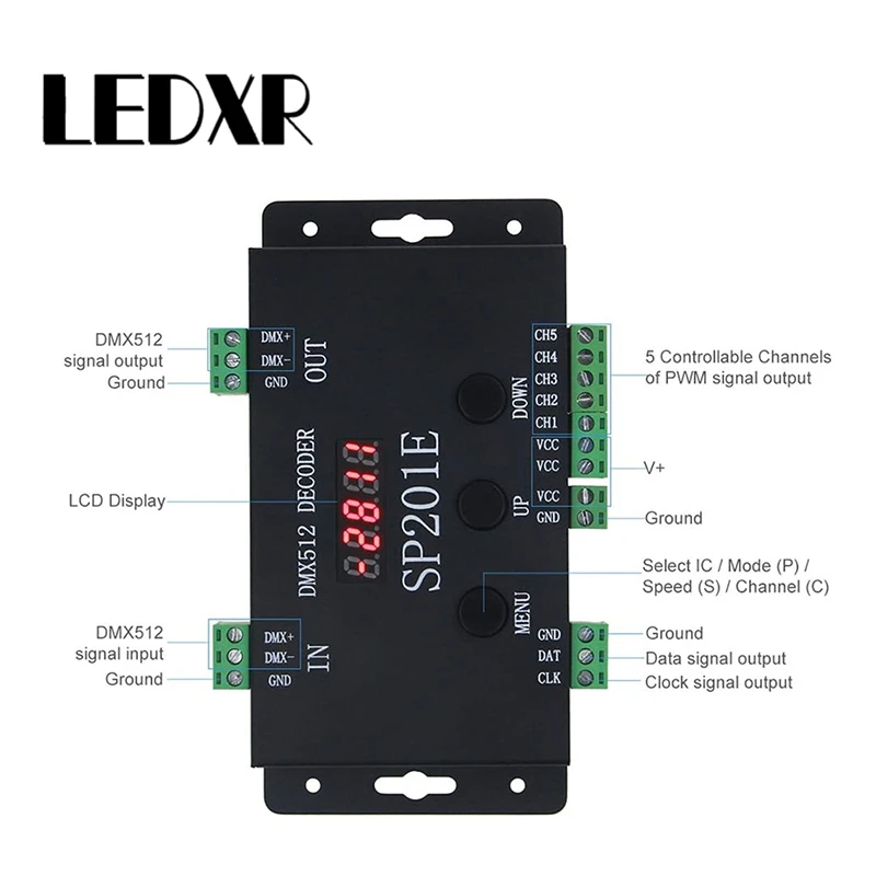 WS2811SP201E Magic Kleur DMX512 Decoder, Magic Kleur Signaal Decoder Full-Color Stromend Water Lamp Met Een Controller