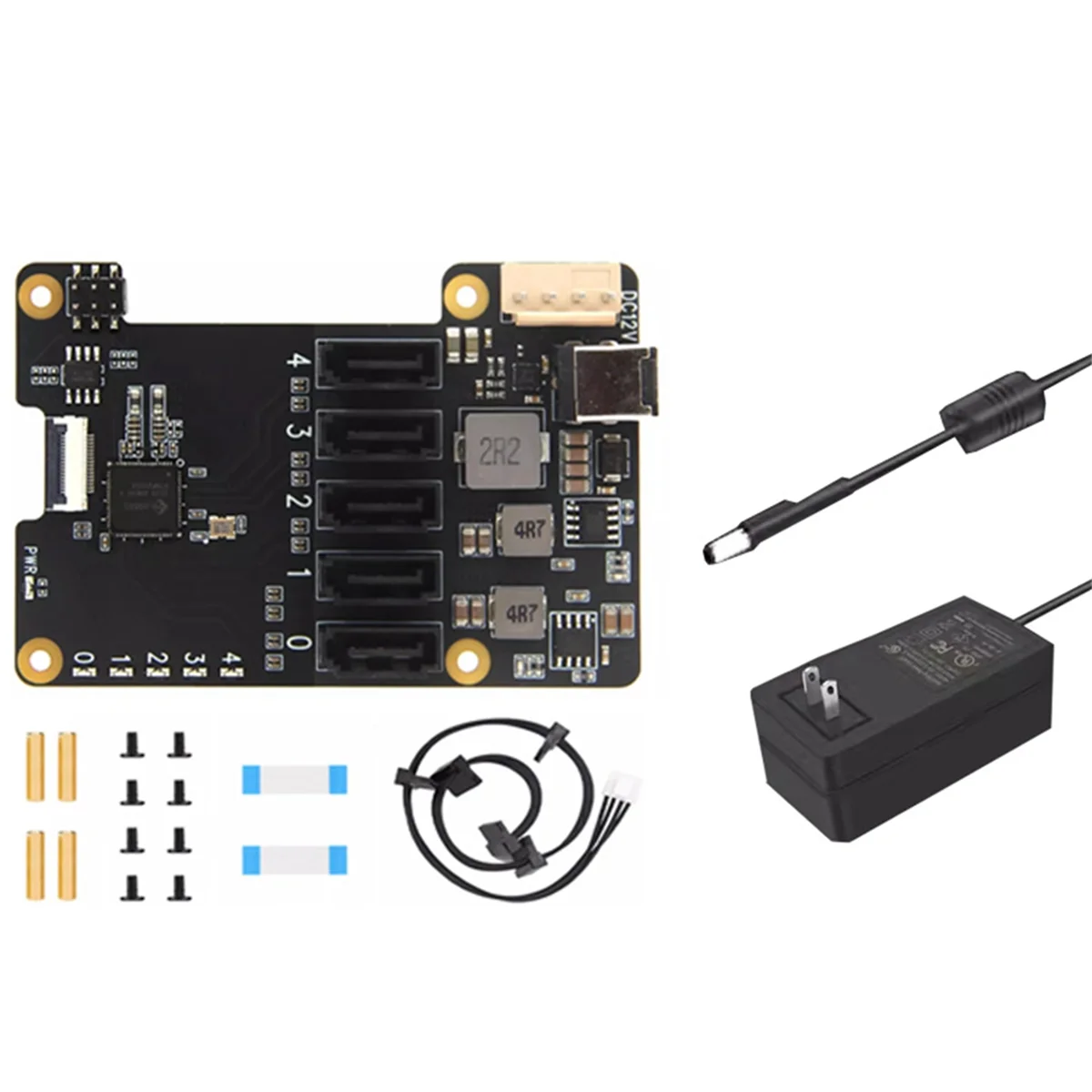 ATP-X1009 PCIe to 5 Port SATA Shield for 5 PCIe to 5 SATA 3.0 NOT Support Boot From HDD/SSD US Plug