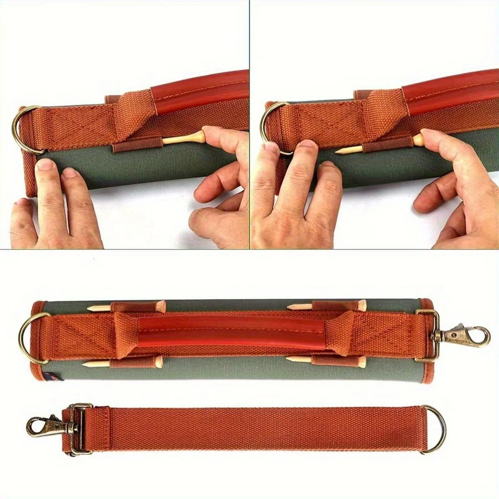 

Golf Club Carrier Sleeve Bag Durable Canvas Travel Golf Pouch Cross Bag for Driving Range Beginner Adults