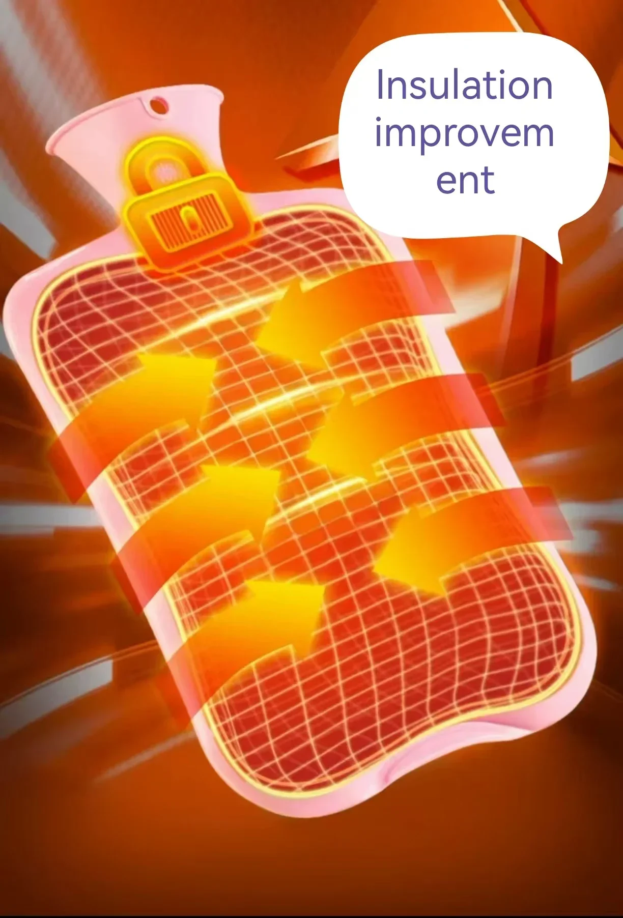 Thick PVC Hot Water Bottle with Plush Cover Explosion Proof Reusable Warm Bag