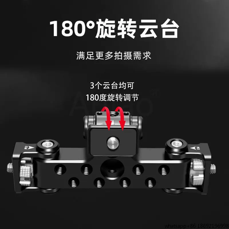 Aluminum Alloy Three-position Live Broadcast Bracket, Transfer Mobile Phone Clip, Horizontal and Vertical Multi-function Gimbal