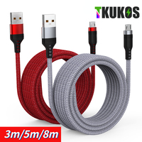 8m 5m 3m Cable Extended USB TYPE-C Micro Lightning Cable Braided Data Cable for iPhone Samsung Huawei Xiaomi POCO Switch Sony