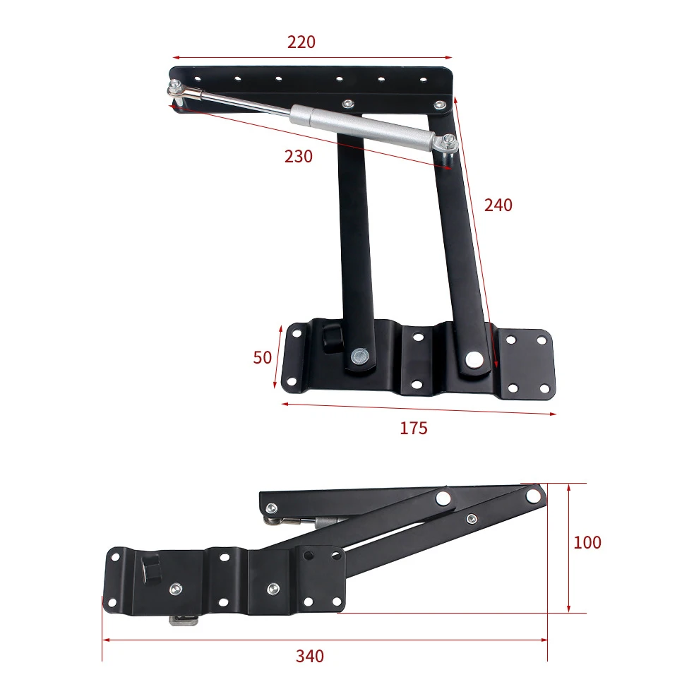 2Pcs/set Folding Furniture Hinges Coffee Table Lifting Frame Hinge DIY Lift Up Table Desk Lifter Hinge Hardware Accessories