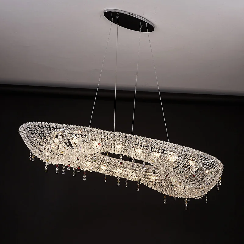 Sample Villa Hotel Home LED Crystal Chandeliers American Living Room Chandelier Lighting Luxury Restaurant Bedroom Crystal Light