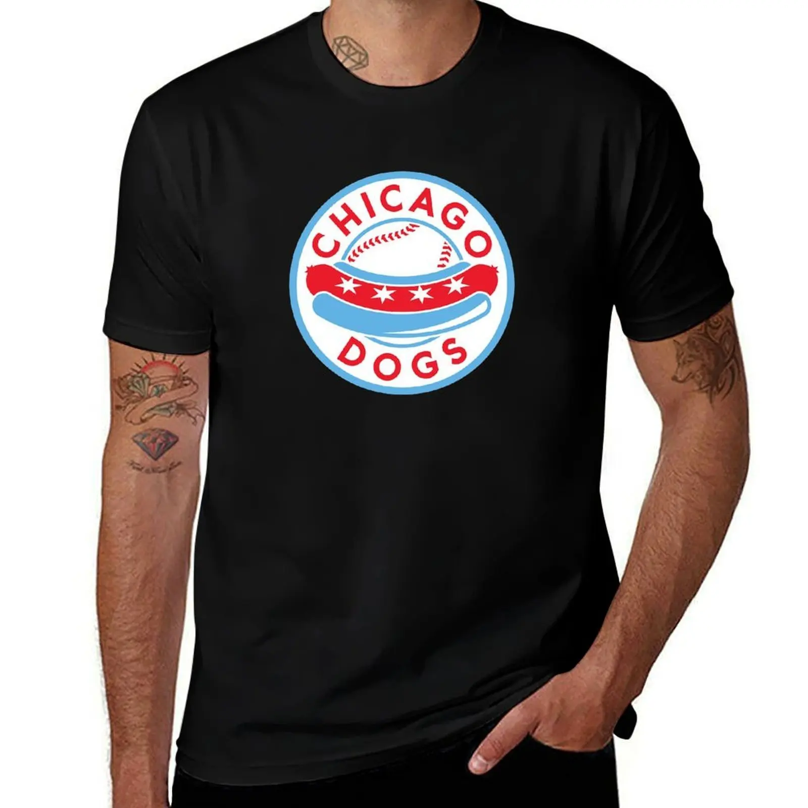 

Chicago Dogs T-Shirt cotton t shirt man t shirt man plain T-Shirt