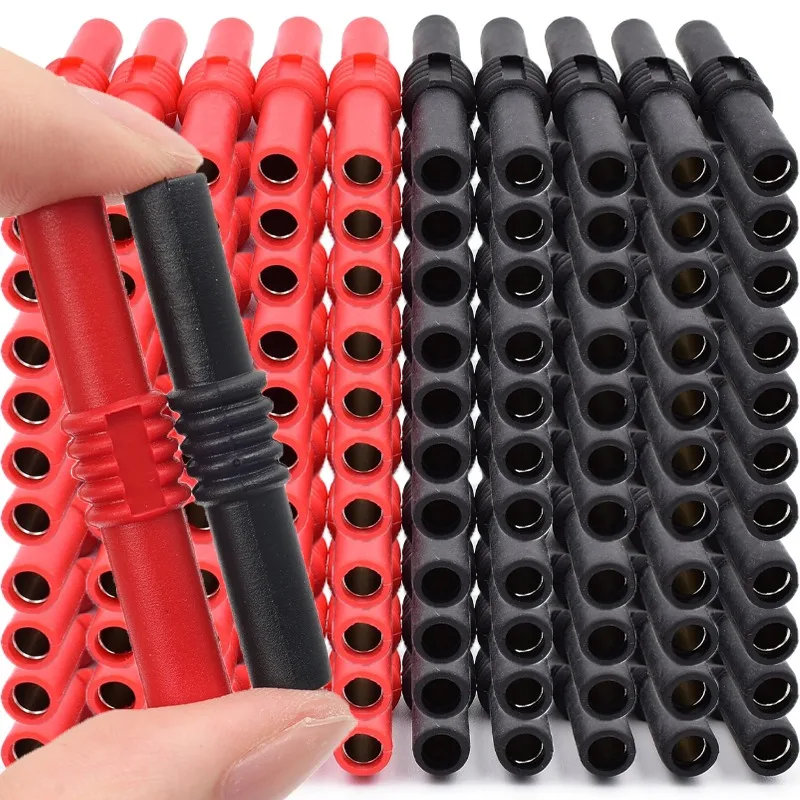 1-64pcs Female Stackable Banana Jack Coupler Insulated 4mm Female To Female Extension Connector Stackable Banana Jack Coupler