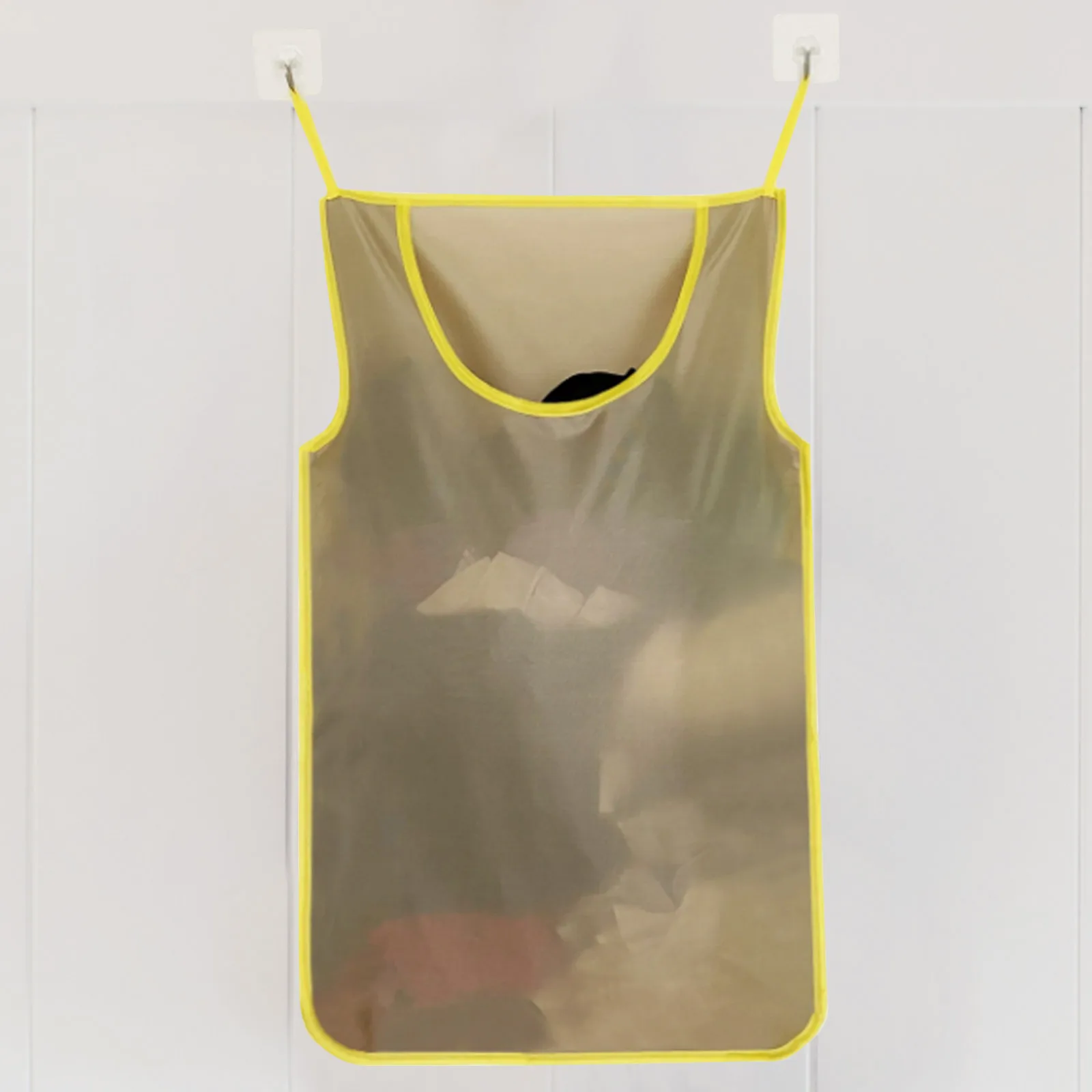 

Hanging Laundry Bag 30.65X18.86In Over Door Storage Basket For Dirty Clothes Wall Mounted Organizer Transparent Window Folding