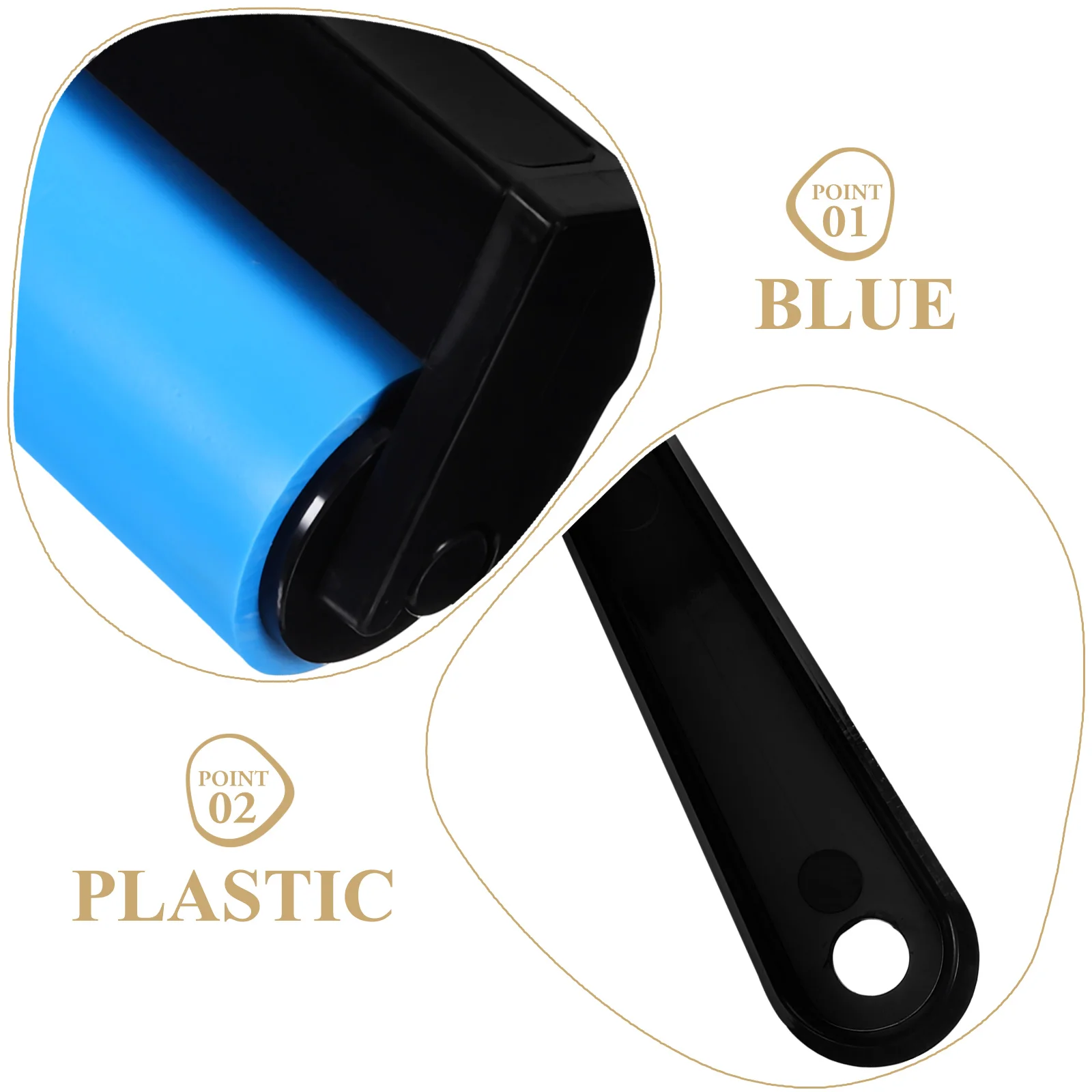 Red Roller Multi-function Crafting Rollers Printmaking Tools Gluing Manual Rubber for Replaceable