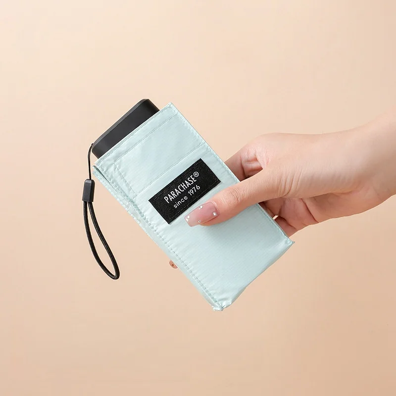 

Parachase Mini Pocket Umbrella Rain Women Portable Travel Sun Umbrella Small Windproof Anti UV Parasol Cute Umbrella UPF50+