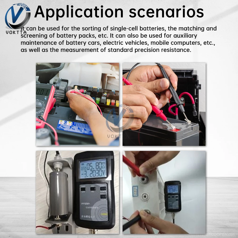 Tester di resistenza interna della batteria al litio YR1035 + a 4 fili strumento di prova di resistenza del Tester della batteria ad alta precisione