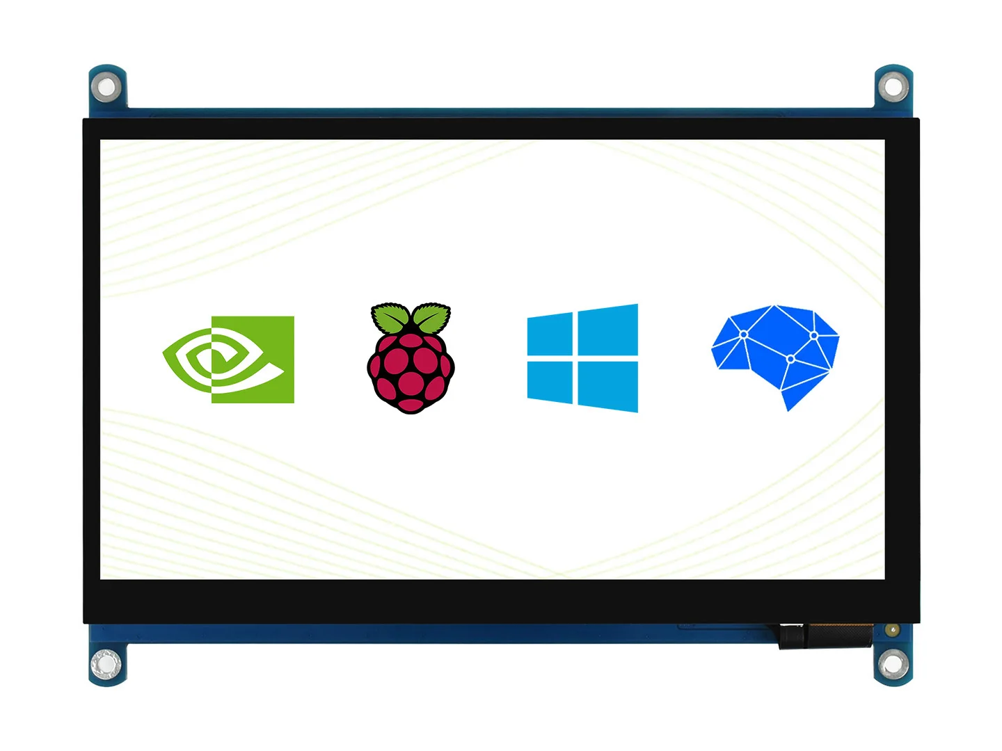 7inch QLED Quantum Dot Display, Capacitive Touch, 1024×600, G+G Toughened Glass Panel, Various Systems Support