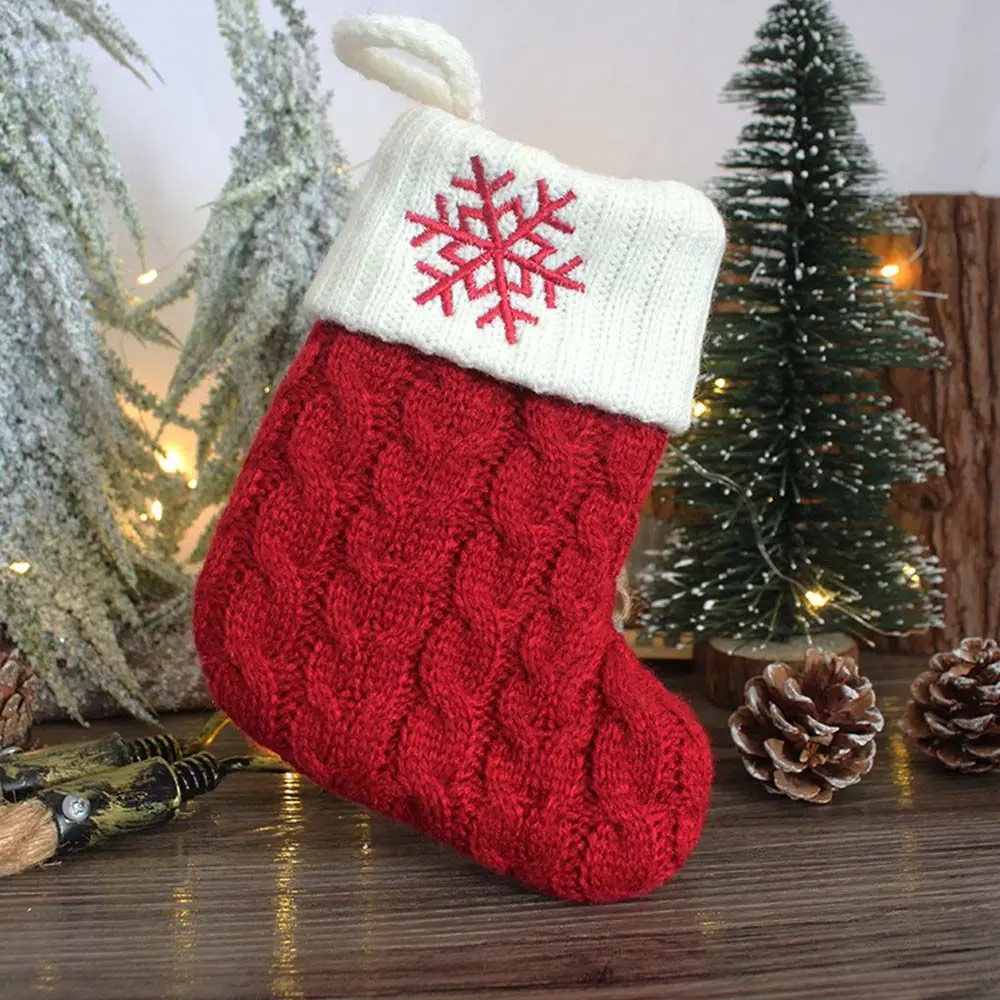 

New Year 2024 Snowflake Pendant Decor Party Supplies Tree Pendant Gift Holders Merry Christmas Socks Xmas Gift Stockings