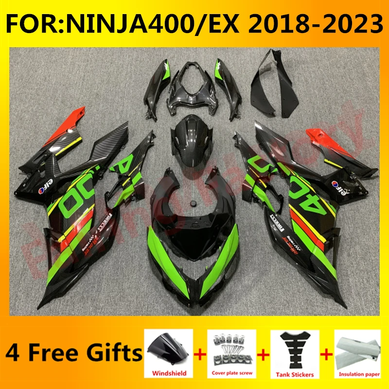 

Новый комплект обтекателей для мотоцикла ABS подходит для Ninja400 EX400 EX Ninja 400 2018 2019 2020 2021 2022 2023 комплект обтекателей из углеродного волокна