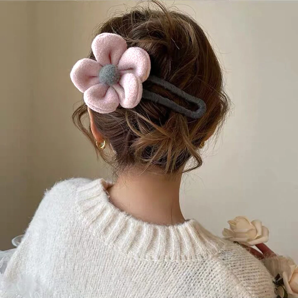 Flower Duckbill Clip For Women Large Size Hairpin Ponytail Holder Hair Accessories Barrettes Girls Fashion Headwear Hair Clips