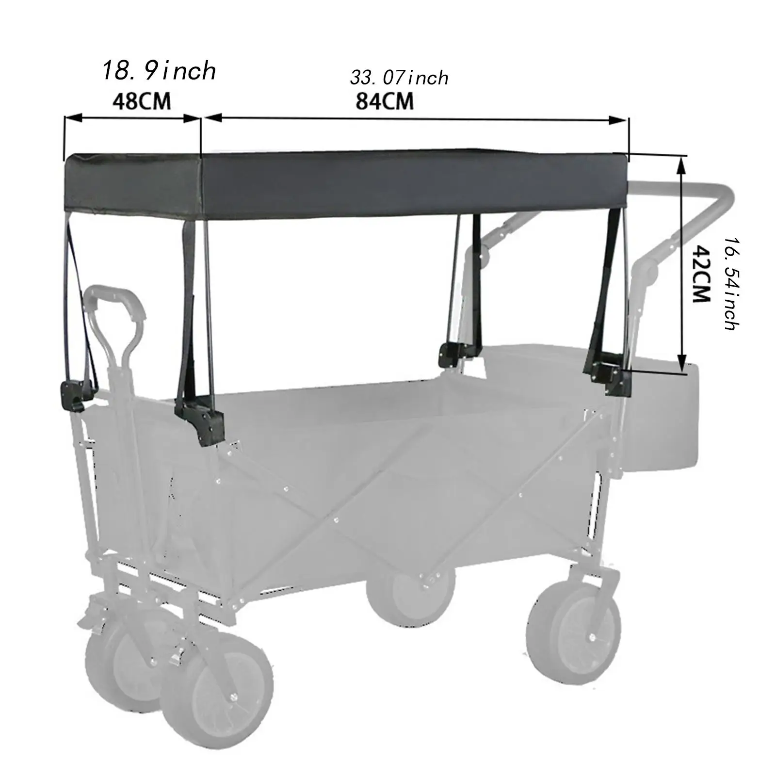 مظلة مظلة للمرفق قابلة للفصل لمظلة المطر بأنبوب مربع 1.5 سم