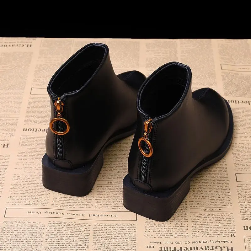 

Ankle Boots Women 2023 Winter Warm Fashion Designer Platform Boots Gladiator Non-slip Plush Flats Shoes Fur Boots Plus Size