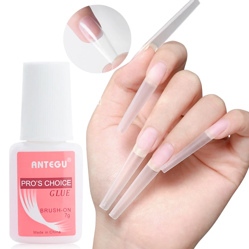 7g Nail Glue Fast Dry For Nail Tips,1/5/10Pcs Nail Art Transparent Glue Includes Brush,Use For Stick False Nails&Rhinestones#Q6K