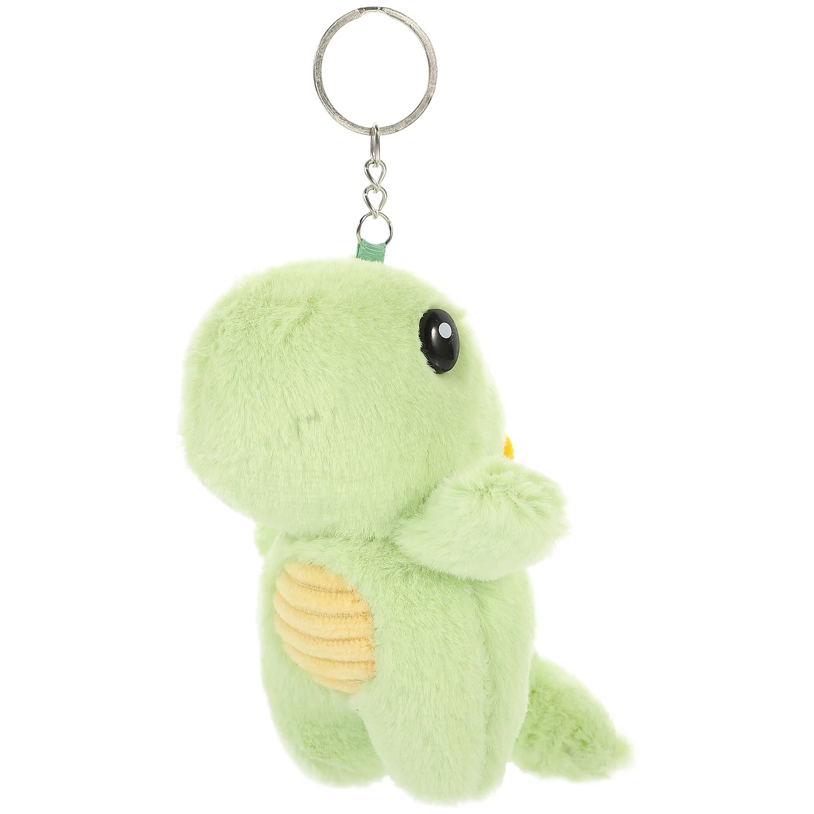 LLavero de peluche de dinosaurio, colgante para mochila, juguete de tamaño compacto, llaveros únicos para decoración de bolsos, forro polar de conejo de Jade