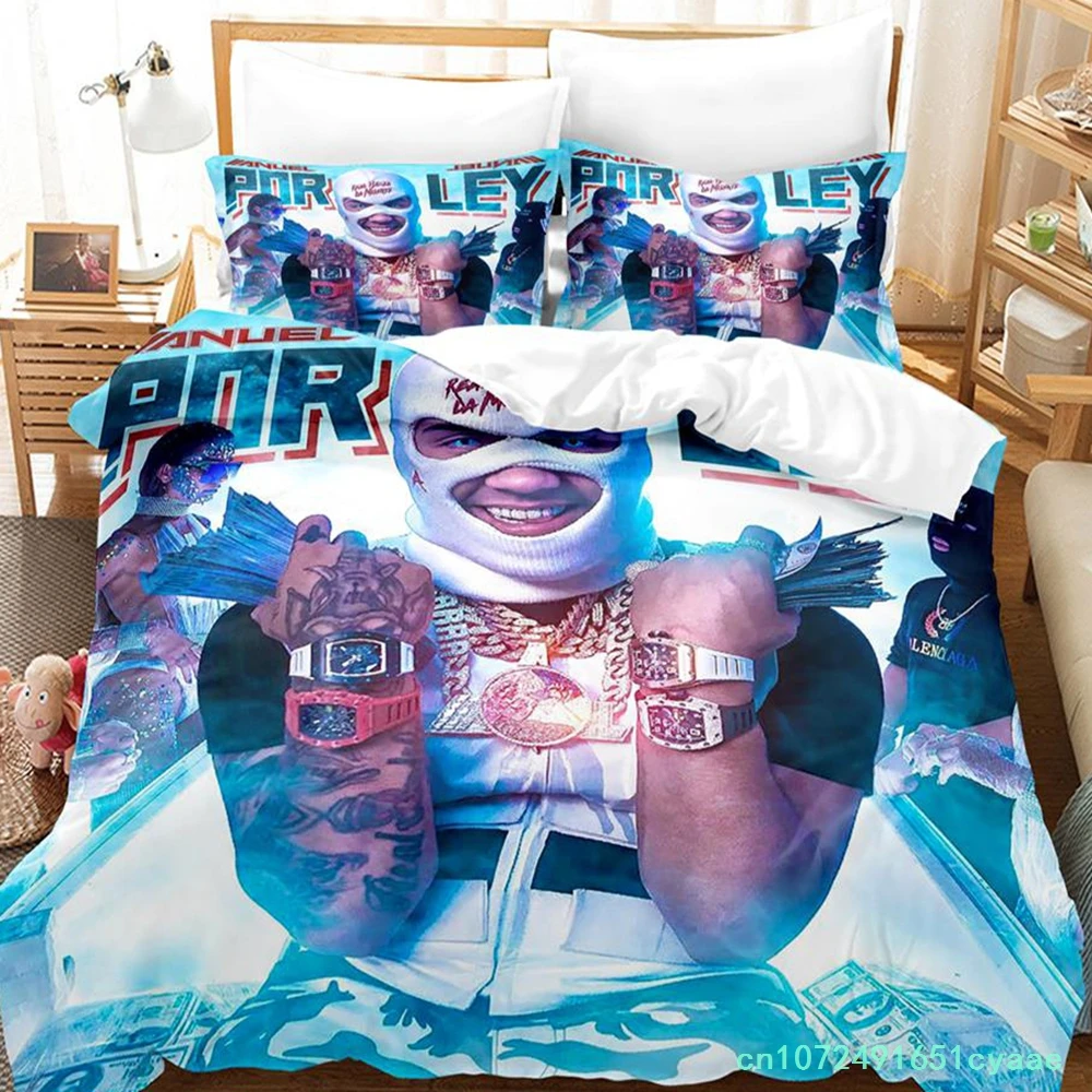 2023 Anuel Aa Real Hasta La Bedding Set Single Twin Full Queen King Size Bed Set Aldult Kid Bedroom Duvetcover Set Parure De Lit