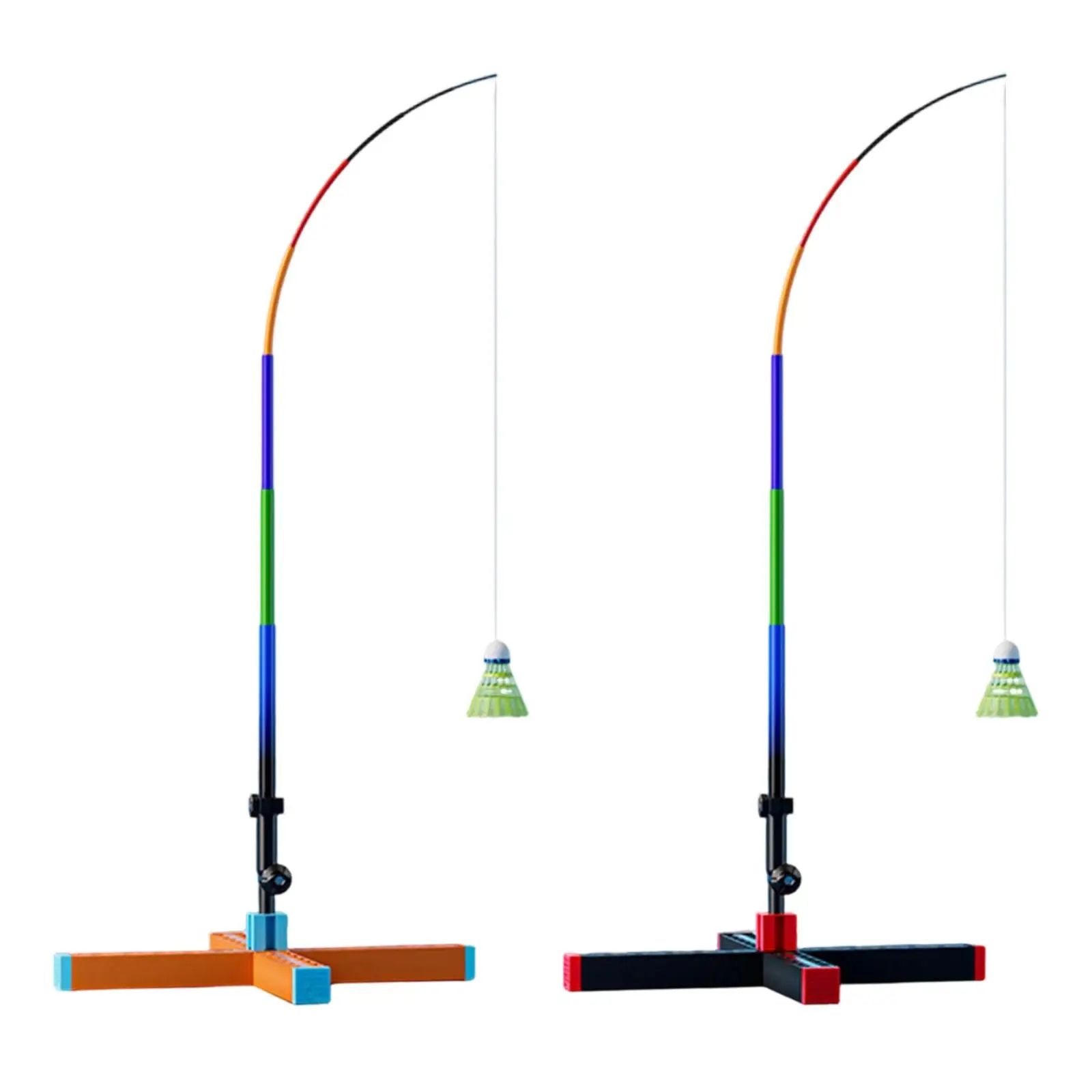 Elastic Badminton Train Set Self Practice Tool Telescopic Height Adjustable Solo Trainer Portable Kit for Indoor Outdoor Gyms