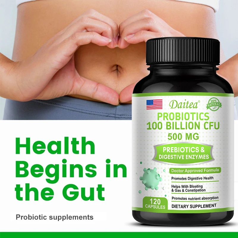 

Probiotic Supplement,100 Billion CFU-Supports Urinary Tract Health,Promotes Digestive Regularity,Balances Gut Flora-120 Capsules