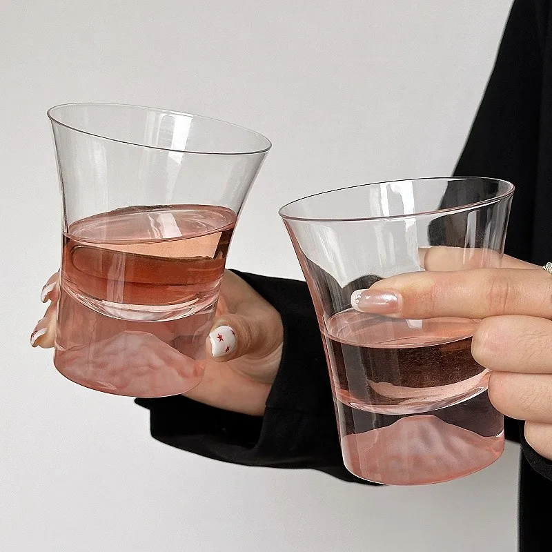 جديد الإبداعية الحد الأدنى أكواب جبل فوجي الوردي مراقبة الجبال أكواب القهوة قسط الزجاج ويسكي الزجاج كأس للنبيذ الأجنبي #5