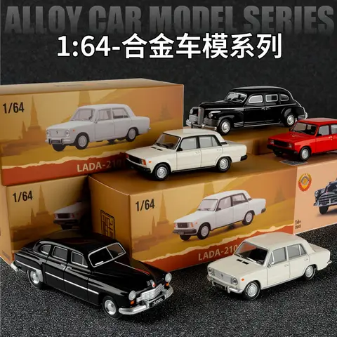 Diecast 1/64 Scale Perka LADA 1970 Vintage Classic Sedan 2101 2105 FSO Polonez Alloy Car Model Collection Ornament Decoration