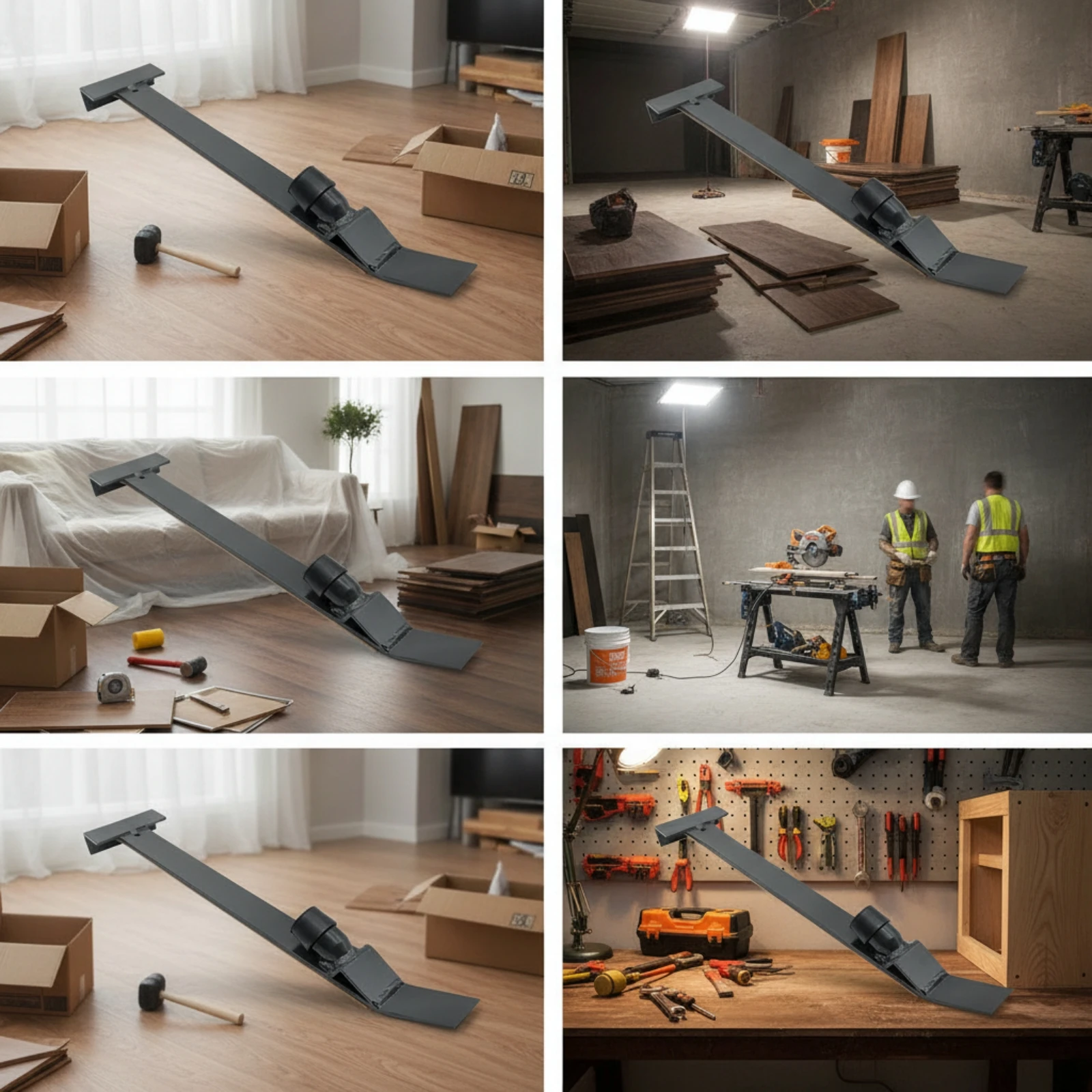 Barre de levier professionnelle pour revêtements de sol, outil d'installation de revêtements de sol, barre de levier plus large et plus longue pour les installateurs, rénovation de la maison