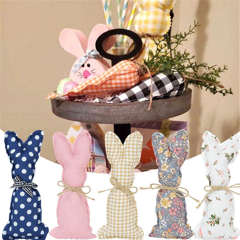 Easter Decoration Cloth Bunny Ornaments Easter Rabbit Holiday Party Kids Toys Gifts Decoration Spring Home DIY Craft Supplies