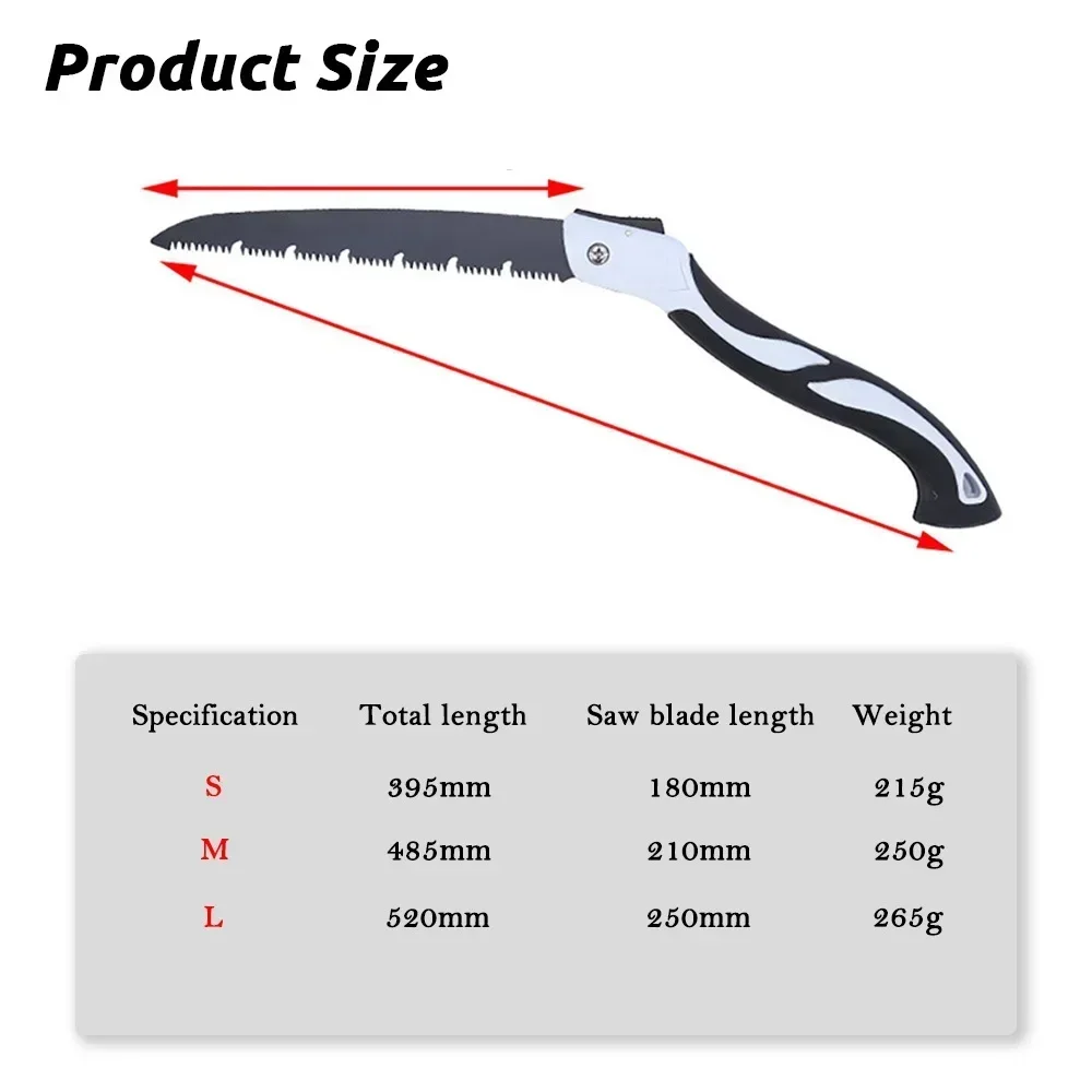 180/210/250Saw blade Wood Folding Saw Mini Portable Home Manual Hand Saw For Pruning Trees Trimming Branches Garden Tool Unility