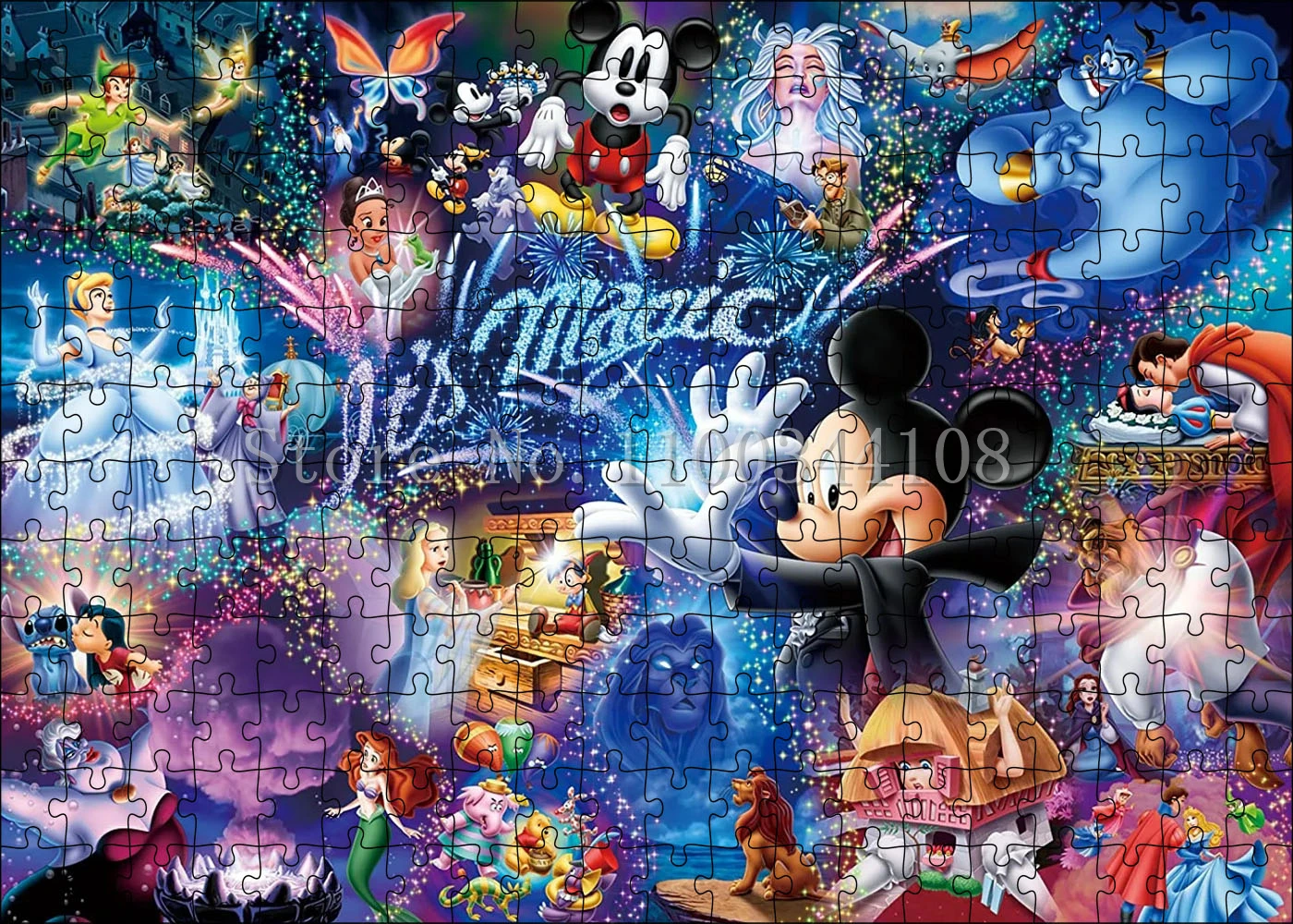 Disney Princess Mickey Mouse Jigsaw Puzzles Disney Classical Movies and Character Snow White Cinderella Puzzles for Children