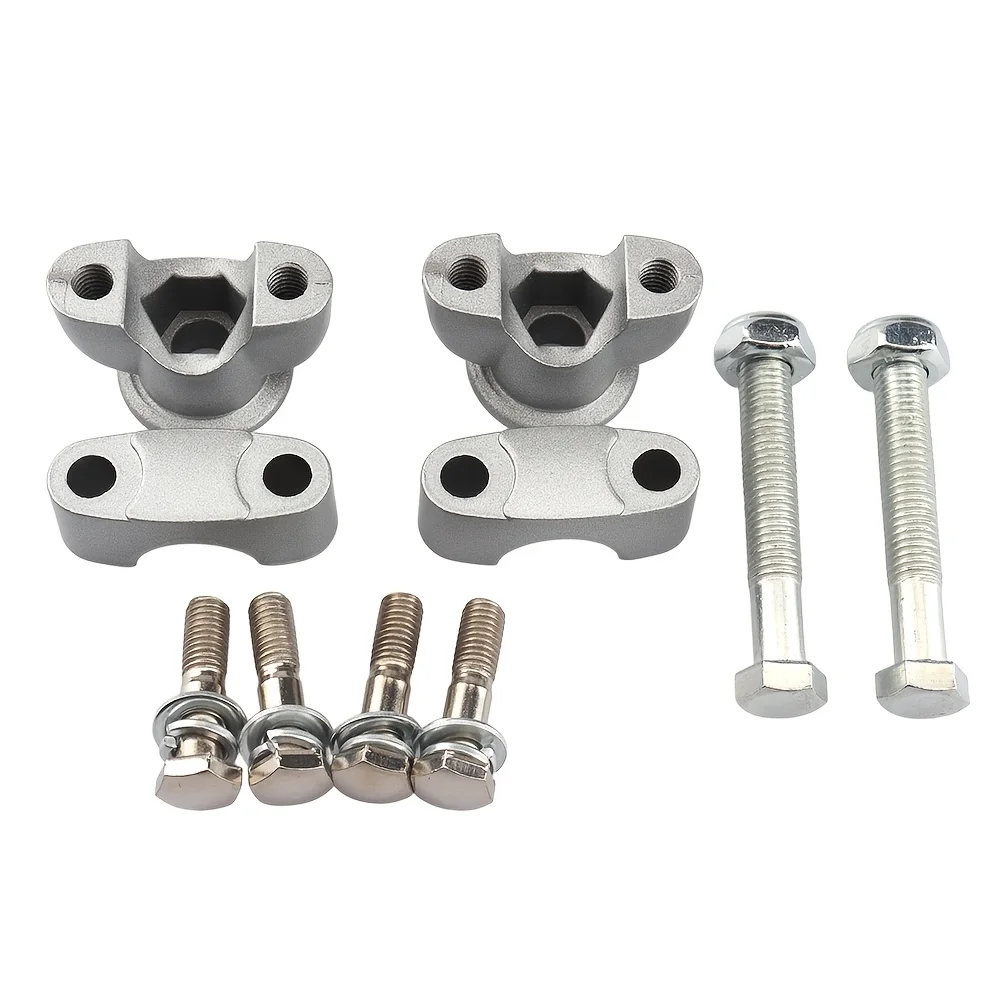 1 Pair 7/8' 22mm Motorcycle Handlebar Risers Mount Mounting Riser Clamp For Dirt Pit Bike Motorbike Accessories Universal view 6