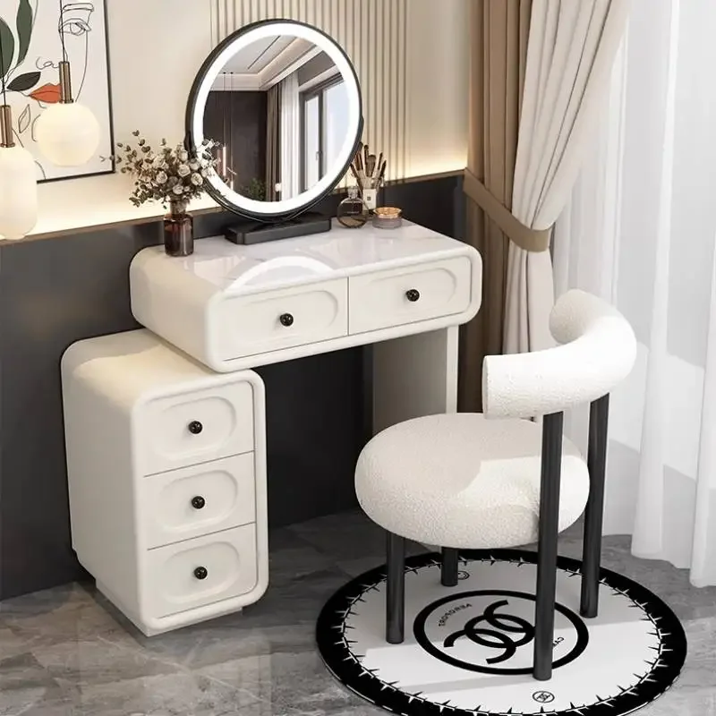 Deco Chair Slim Vanity Desk Drawers Luxury European Compact Cabinet Vanity Bedroom Adult Storage Penteadeira Bedroom Furniture