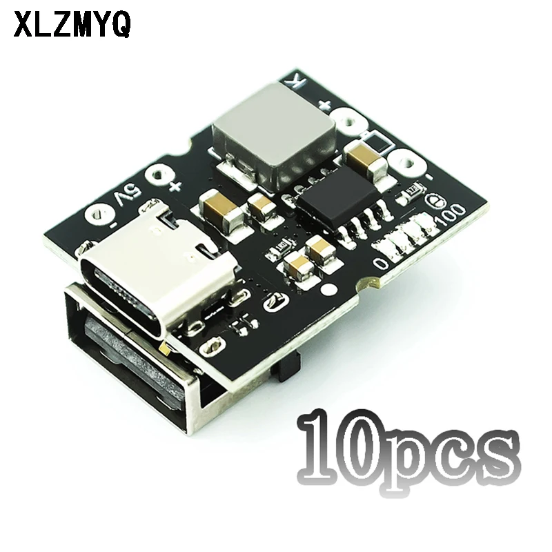 10 stücke Typ-C USB 5V 2A-Boost-Converter Step-Up Power Module Lithium-Batterie Lade Schutz board Led-anzeige USB Ladegerät