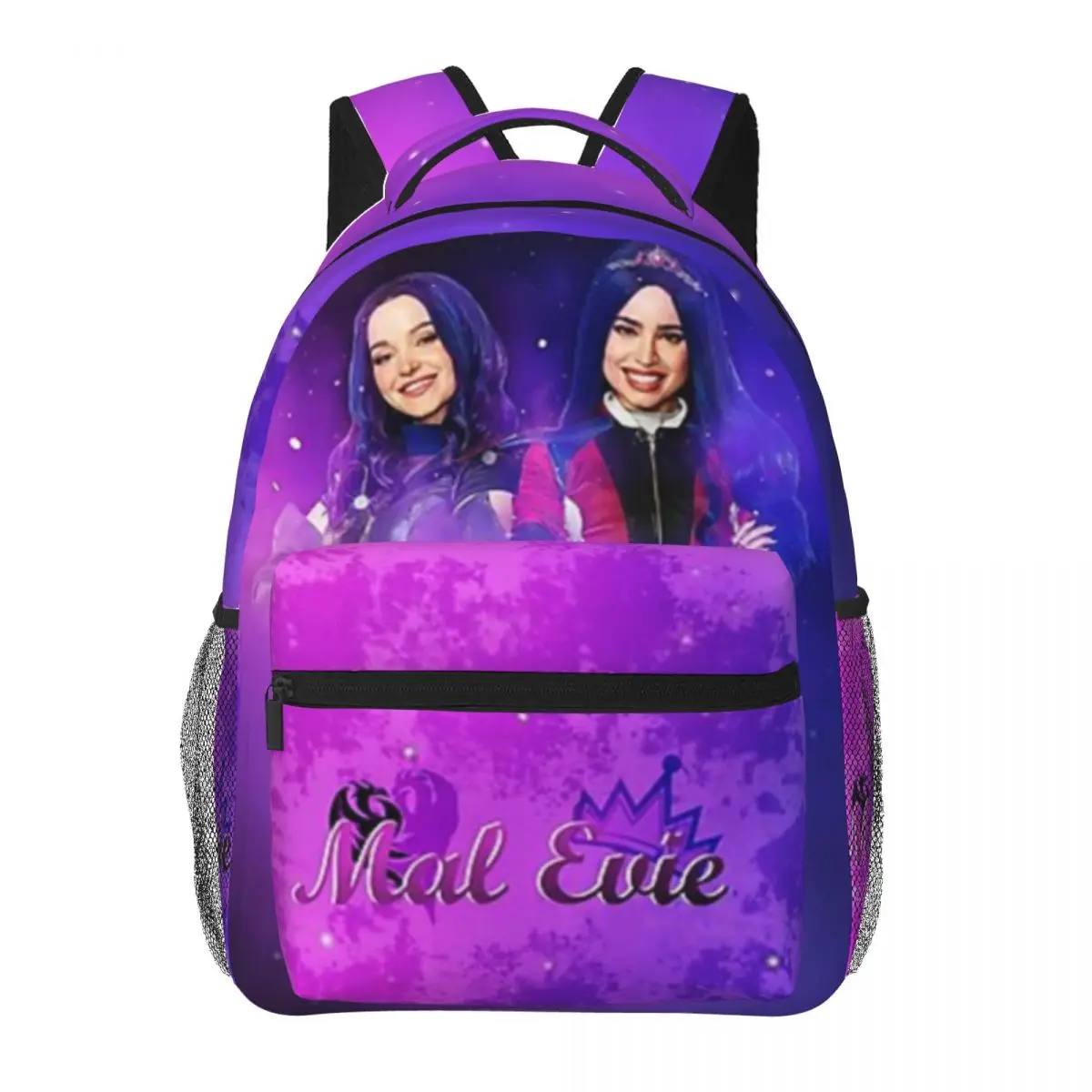 Mal And Evie - Descendants 3 Printed Lightweight Casual Schoolbag For School, Outdoor, Shopping, Office 17in