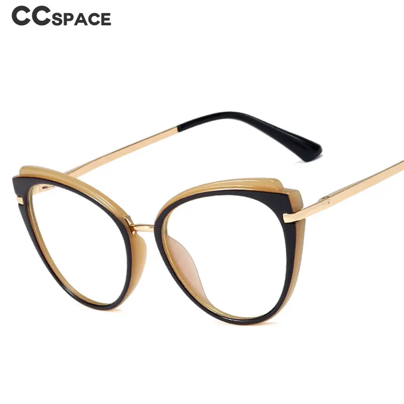 48270 Ccspace Retro Cat Eye Anti Blue Glasses Frames Tr90 Women Optical Fashion Computer Glasses Customized Prescription Glasses