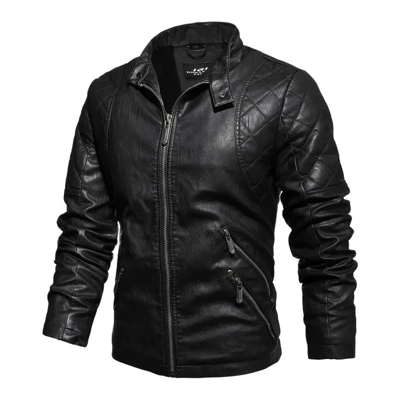 New arrive brand motorcycle leather jacket men Leather Coats Causal motorcycle pu leather chaqueta cuero hombre men clothing