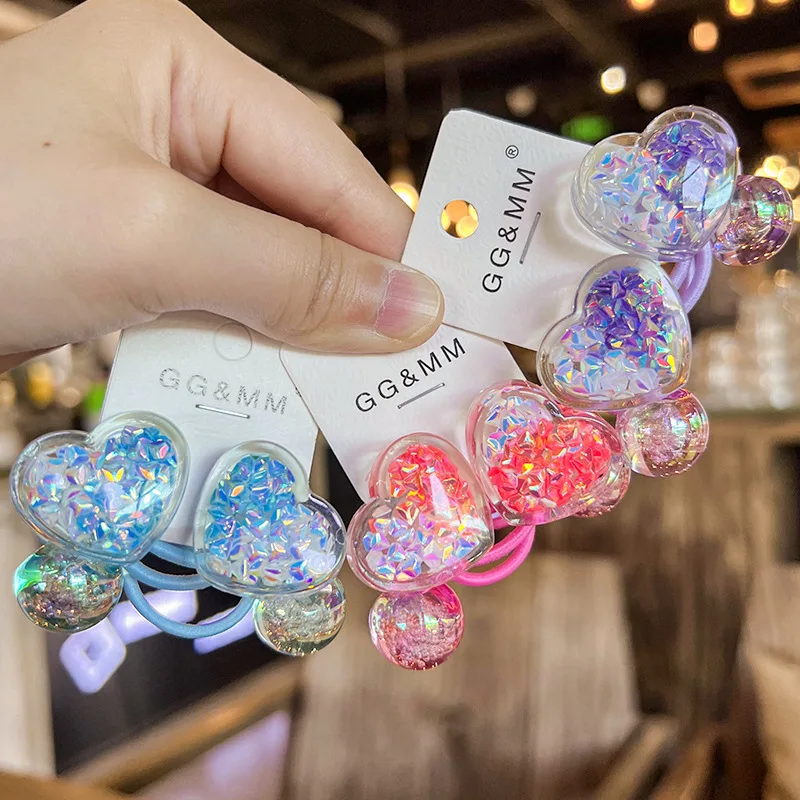 

Резинки для волос в корейском стиле с бусинами-пузырьками, разноцветные, эластичные, для девочек и детей, не повреждают волосы