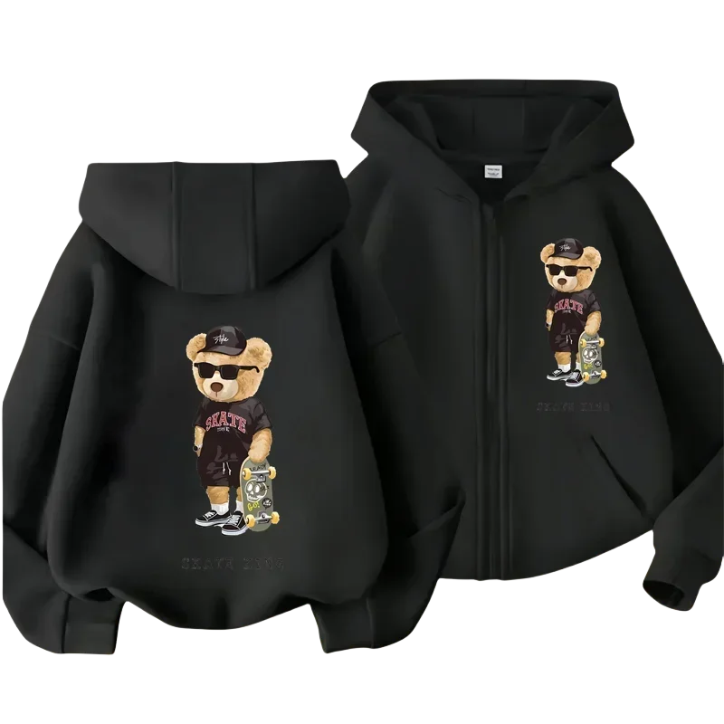 Felpa con cappuccio orsacchiotto bambini bambini ragazza ragazzo bambino cartoon Street casual hip-hop primavera e autunno felpa a maniche lunghe