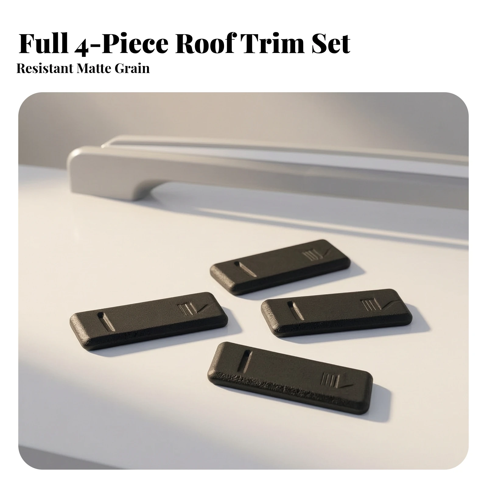 4 Pieces Roof Moulding Clip Cover Direct Replacement Roof Trim Cover Car Part Heat Resistant Hardware High Strength