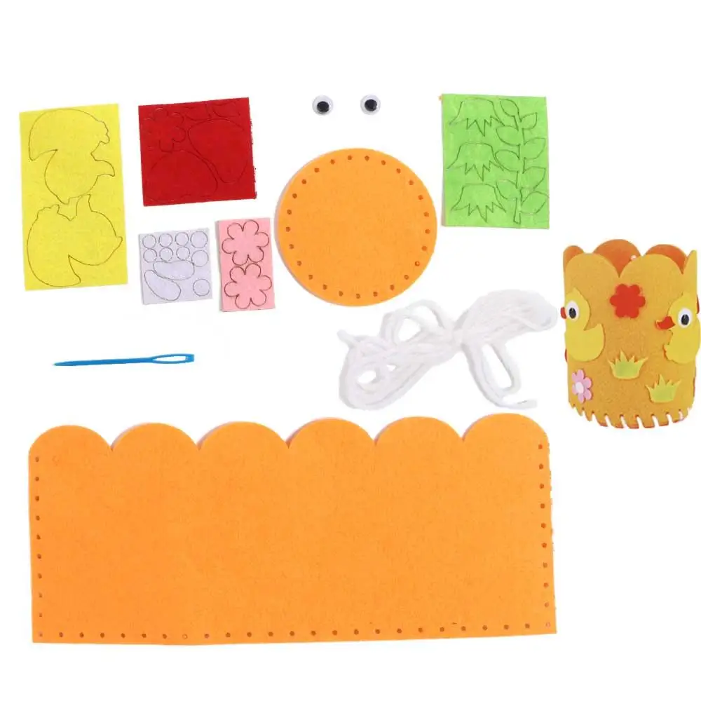 Pädagogische Kunsthandwerk für Kinder, DIY-Bastelmaterial, Handarbeit, Stiftbehälter, DIY-Bleistifthalter, DIY-Stifthalter, Vliesstoff